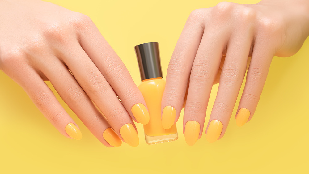 Pantone yellow nail polish