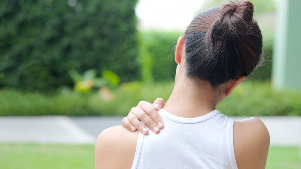 Woman with neck pain