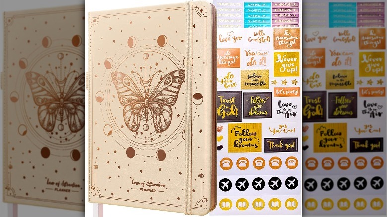 Law of Attraction planner with stickers and butterfly cover