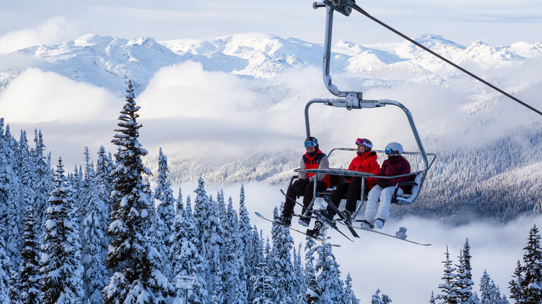 Skiers in Whistler, Canada