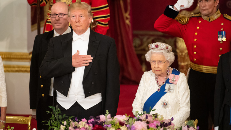 Queen Elizabeth with Donald Trump 