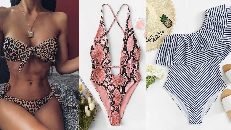 Three different SHEIN best-selling swimsuits