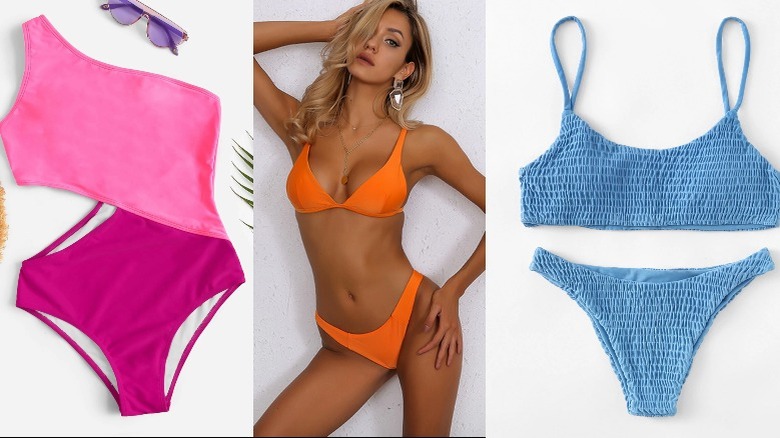 Three different SHEIN best-selling swimsuits