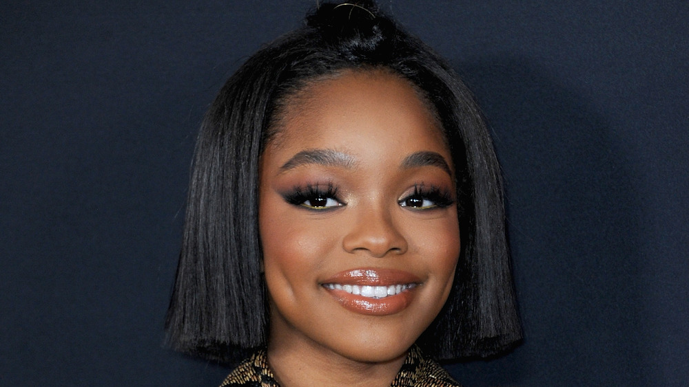 Marsai Martin with a chin length hair cut