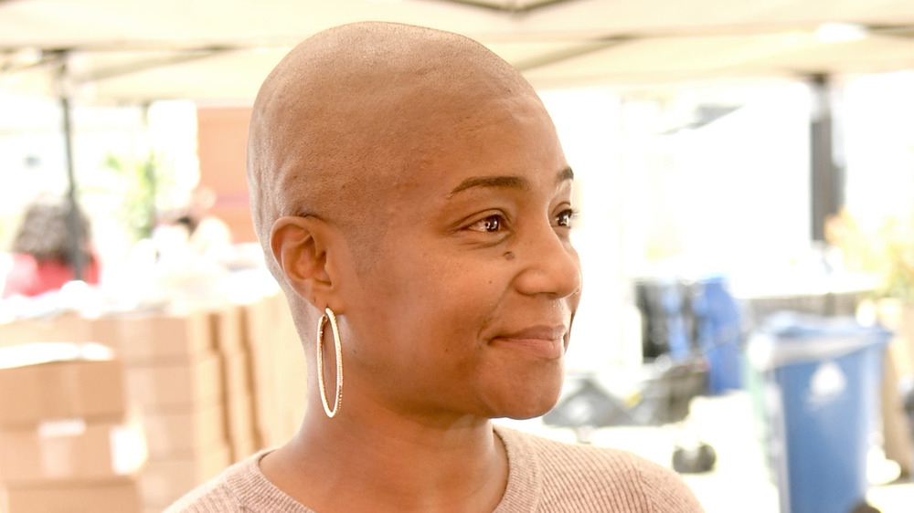 Tiffany Haddish rocking a buzz cut