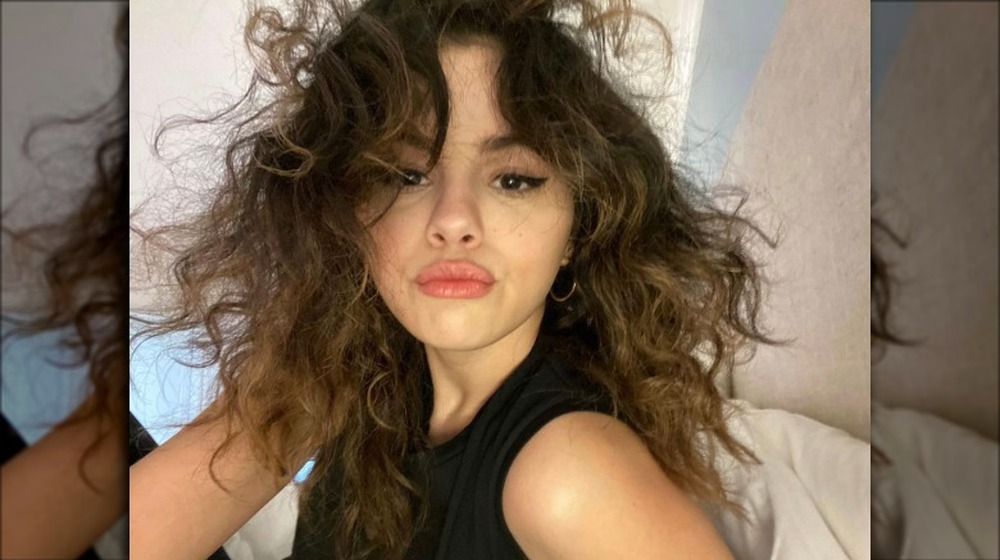 Selena Gomez with curly hair