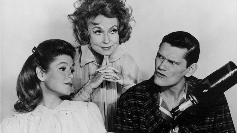 "Bewitched" cast members Elizabeth Montgomery, Agnes Moorehead, and Dick York