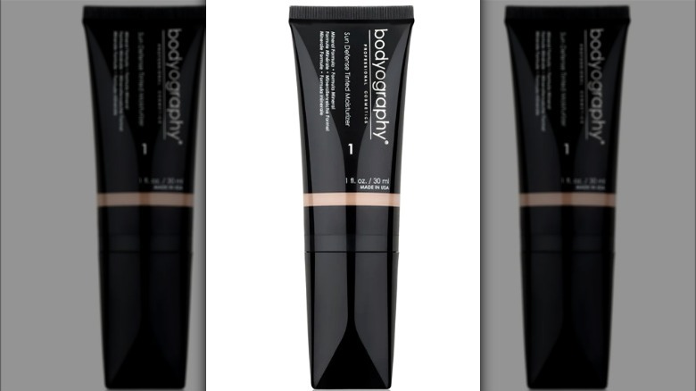 Tinted moisturizer in black tube