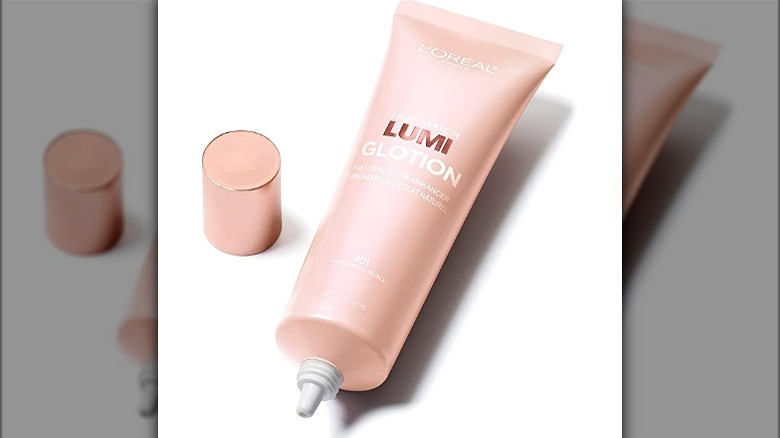 Pink tube of tinted lotion