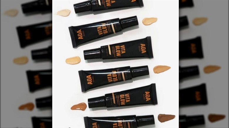 Small black tubes of makeup