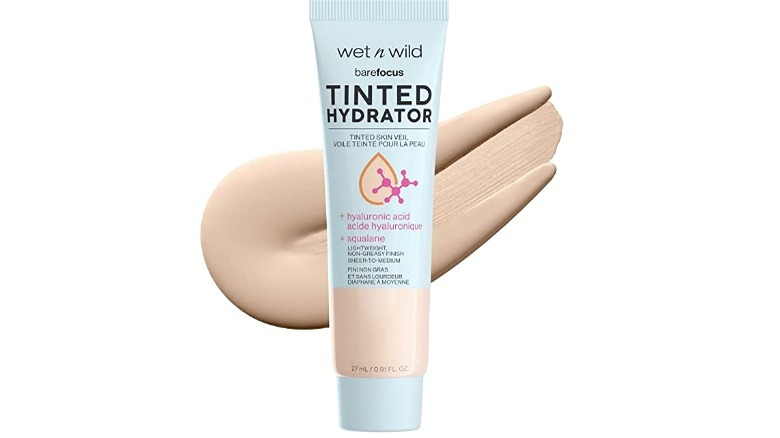 Small blue tube of tinted moisturizer