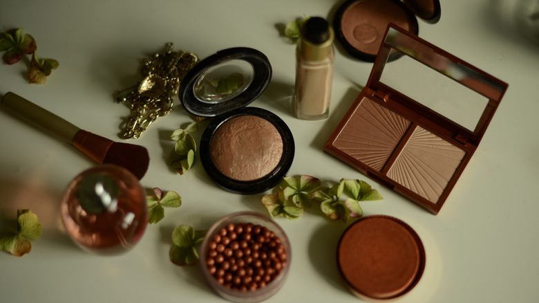 Various bronzer products