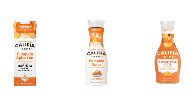 Califa Farms vegan pumpkin spice products