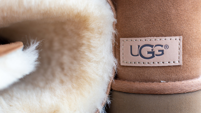 Ugg boot close up