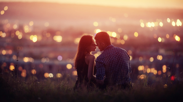 A man and a woman on a first date