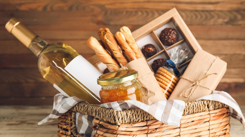 Food gift basket. 