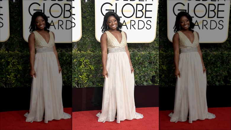 Simone Biles at the 2017 Golden Globes