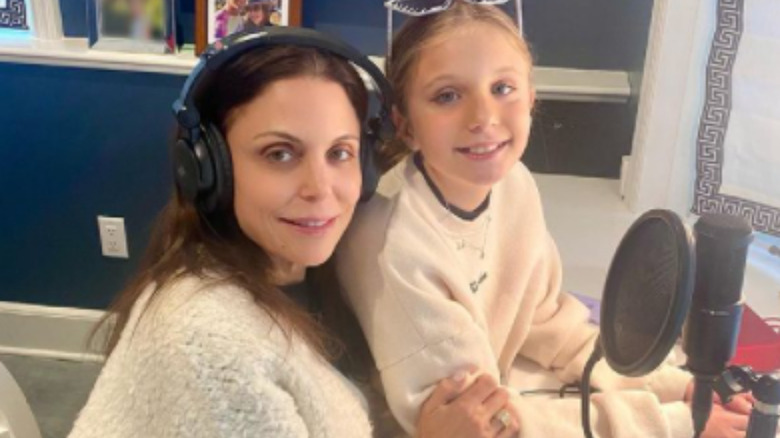 Bethenny Frankel and daughter Bryn podcasting