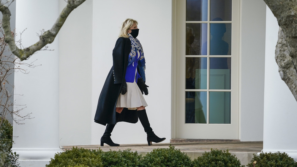 Jill Biden outside White House