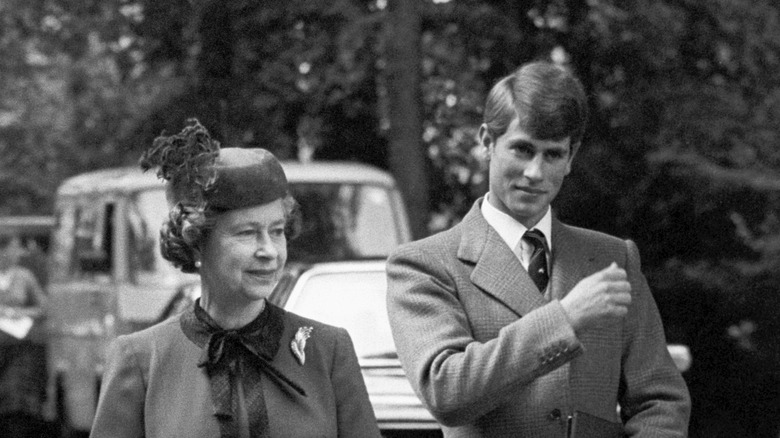 Queen Elizabeth II and Prince Edward 