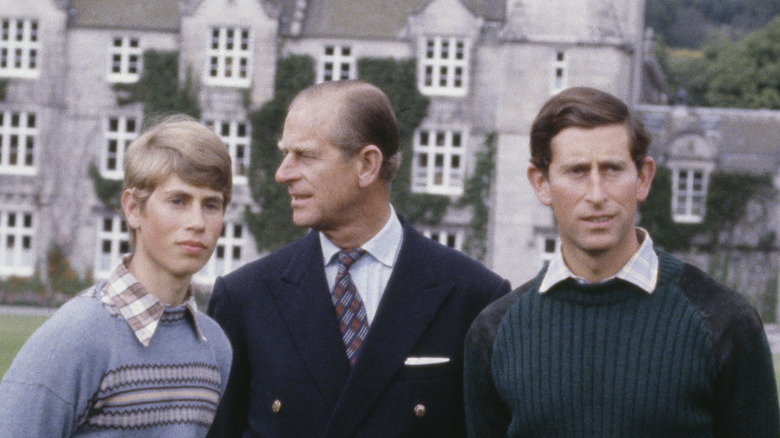 Prince Edward, Prince Philip, and King Charles III 