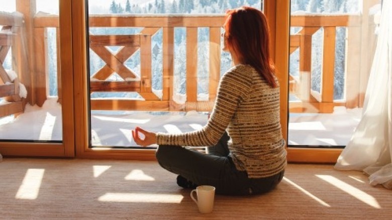 woman meditating