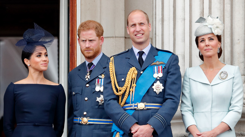 Meghan, Harry, William, Catherine at event