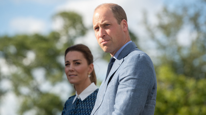 Catherine and William outside