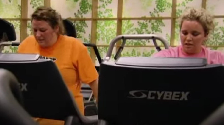 Biggest Loser contestants working out