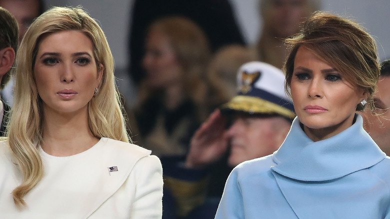 Ivanka Melania Trump scowling