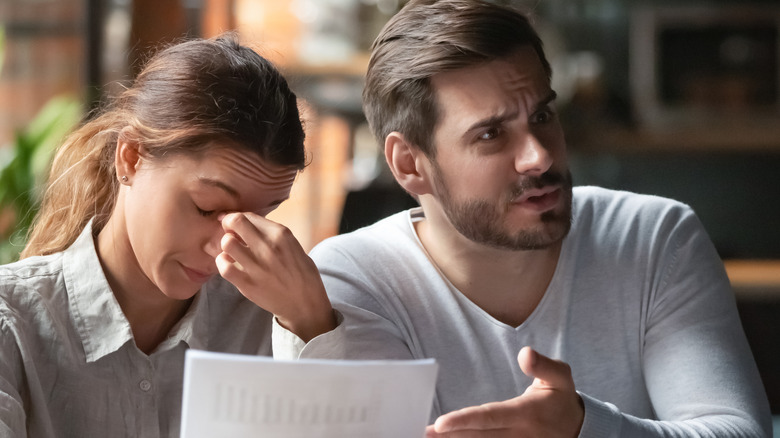 Couple arguing