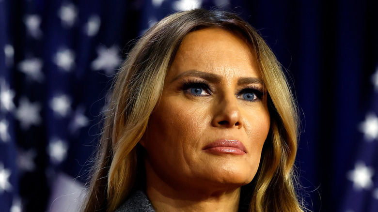 Melania Trump looking serious