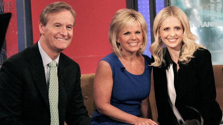 Steve Doocy, Gretchen Carlson, and Sarah Michelle Gellar