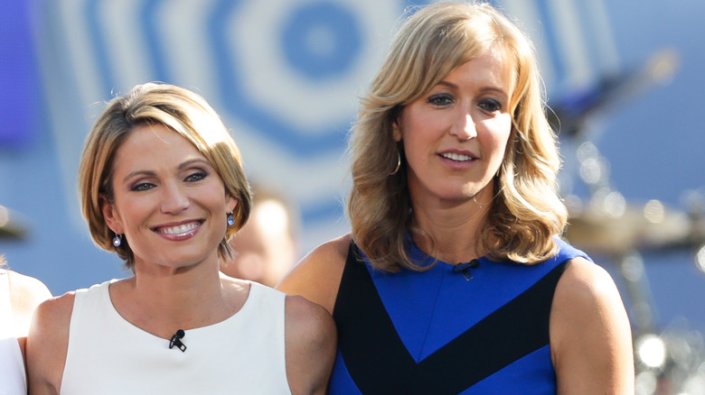 Lara Spencer and Amy Robach smiling