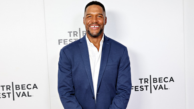 Michael Strahan smiling at Tribeca Festival