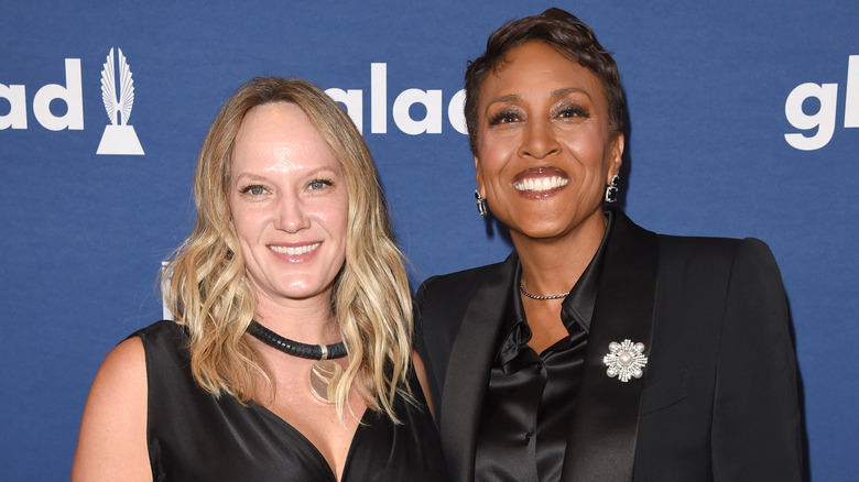 Robin Roberts and Amber Laign smiling