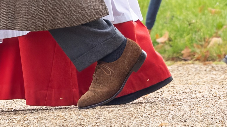 King Charles II's shoe closeup