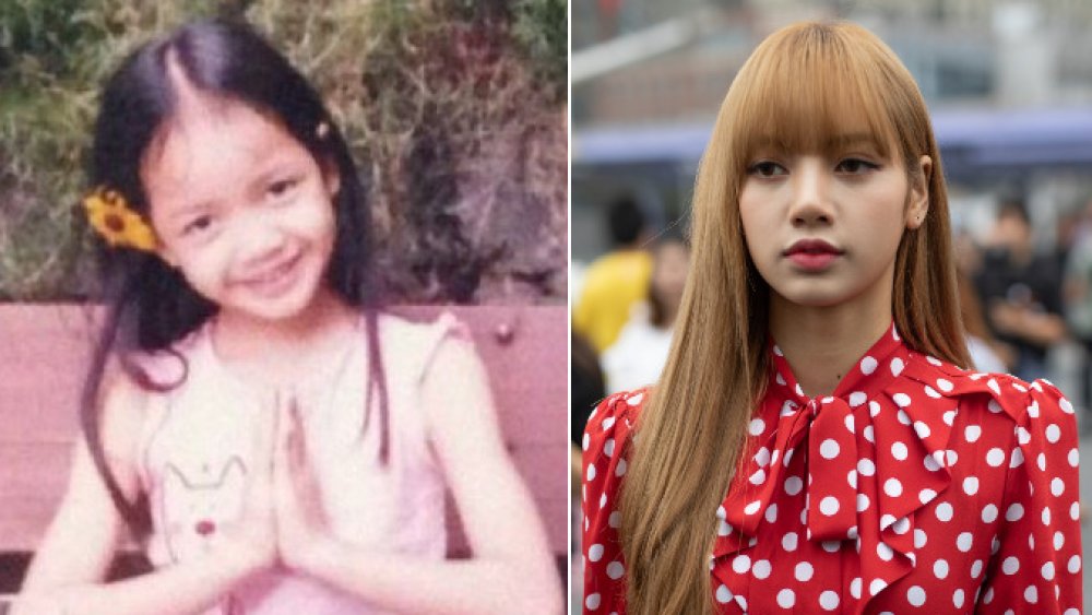 Lisa from Blackpink then and now