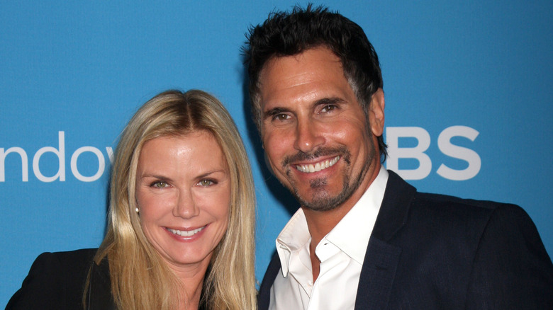 Katherine Kelly Lang and Don Diamont smiling