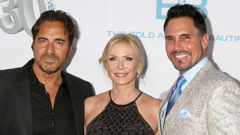 Thorsten Kaye, Katherine Kelly Lang, and Don Diamont posing