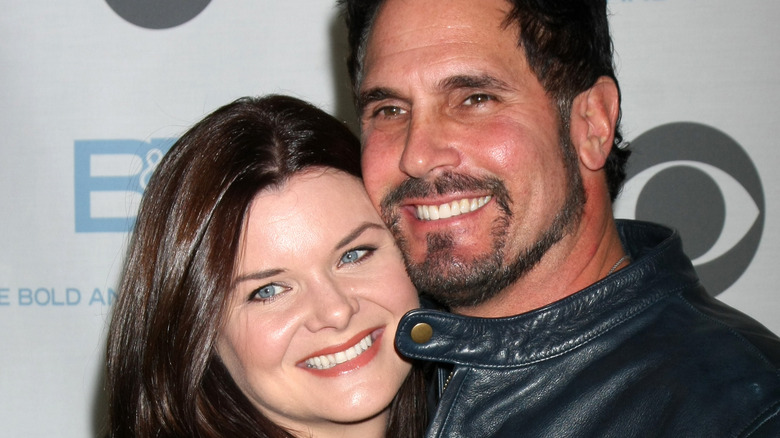 Heather Tom and Don Diamont posing