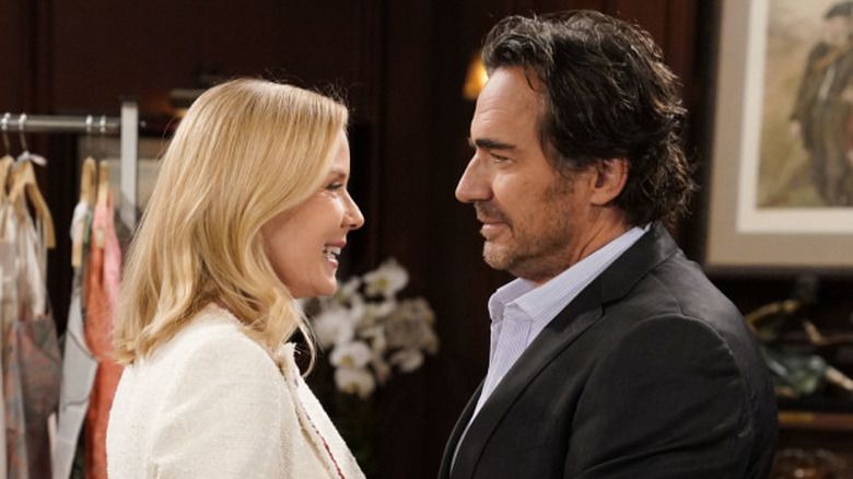 Katherine Kelly Lang and Thorsten Kaye acting