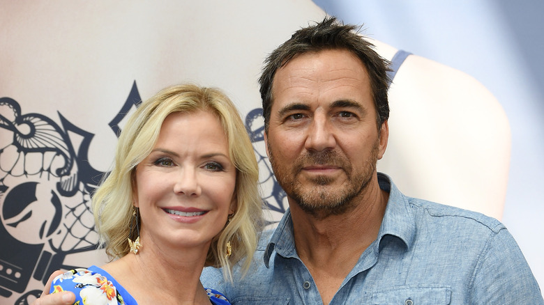 Katherine Kelly Lang Thorsten Kaye posing