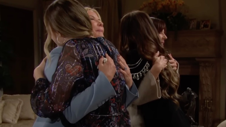 Katherine Kelly Lang, Annika Noelle, Krista Allen and Jacqueline MacInnes Wood hugging