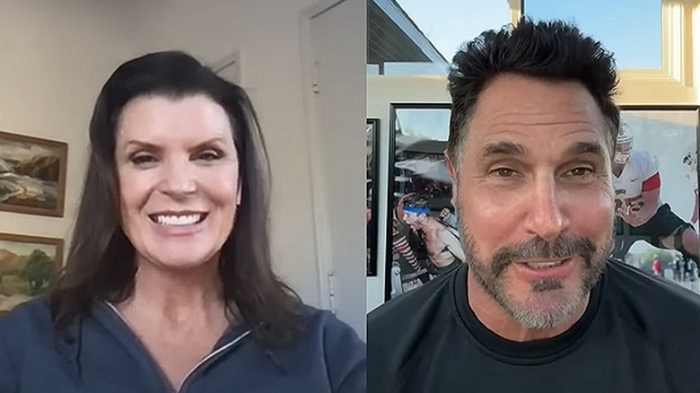 Kimberlin Brown and Don Diamont smiling