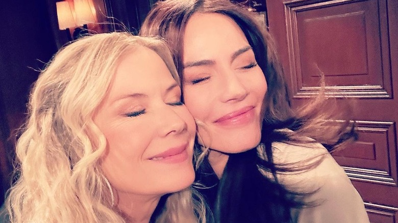 Katherine Kelly Lang and Krista Allen smiling happily