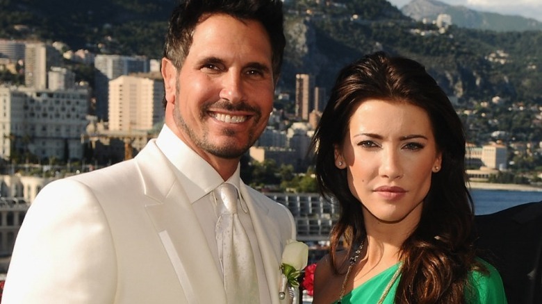 Don Diamont and Jacqueline MacInnes Wood posing 