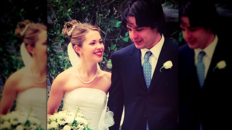 Pascale Sutton and Danny Dorosh smiling on their wedding day