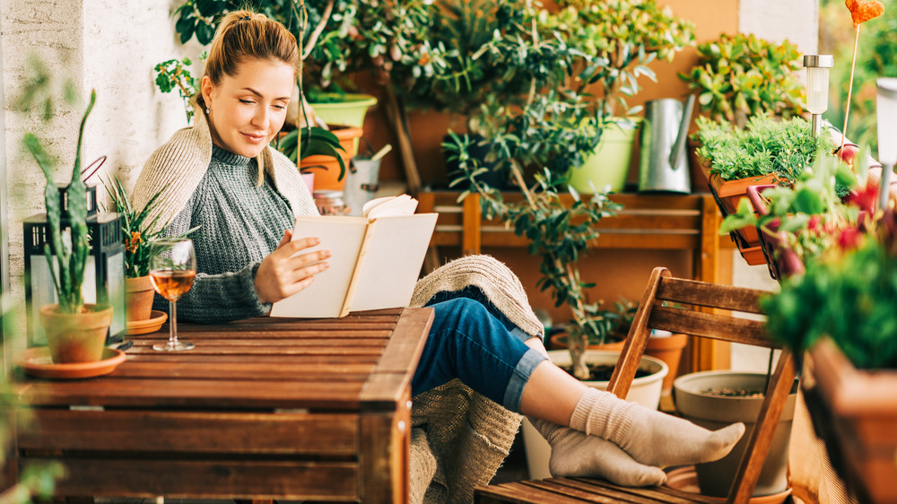 Reading a book 