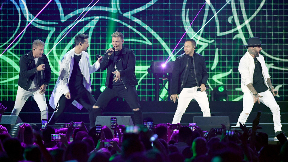 The Backstreet Boys on stage in Las Vegas